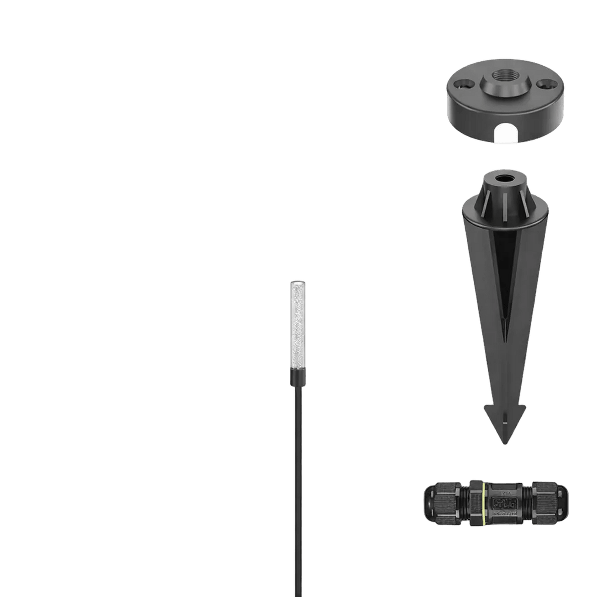 Black LED Bubble Spike Light - IP65, 24V (Pixie) — transparent background