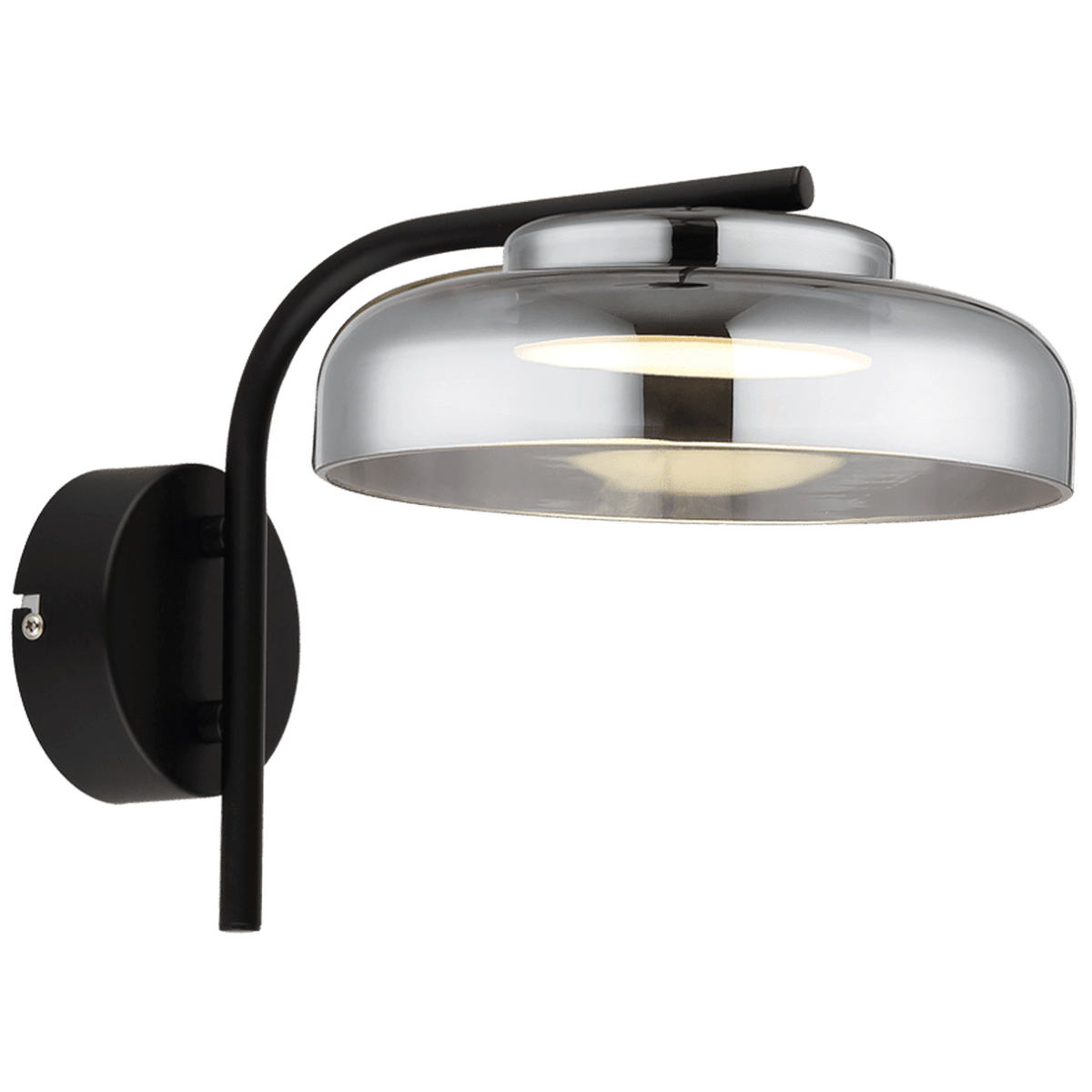 Smoke Glass LED Wall Light — transparent background