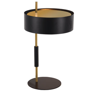 Black & Gold Table Lamp — white background