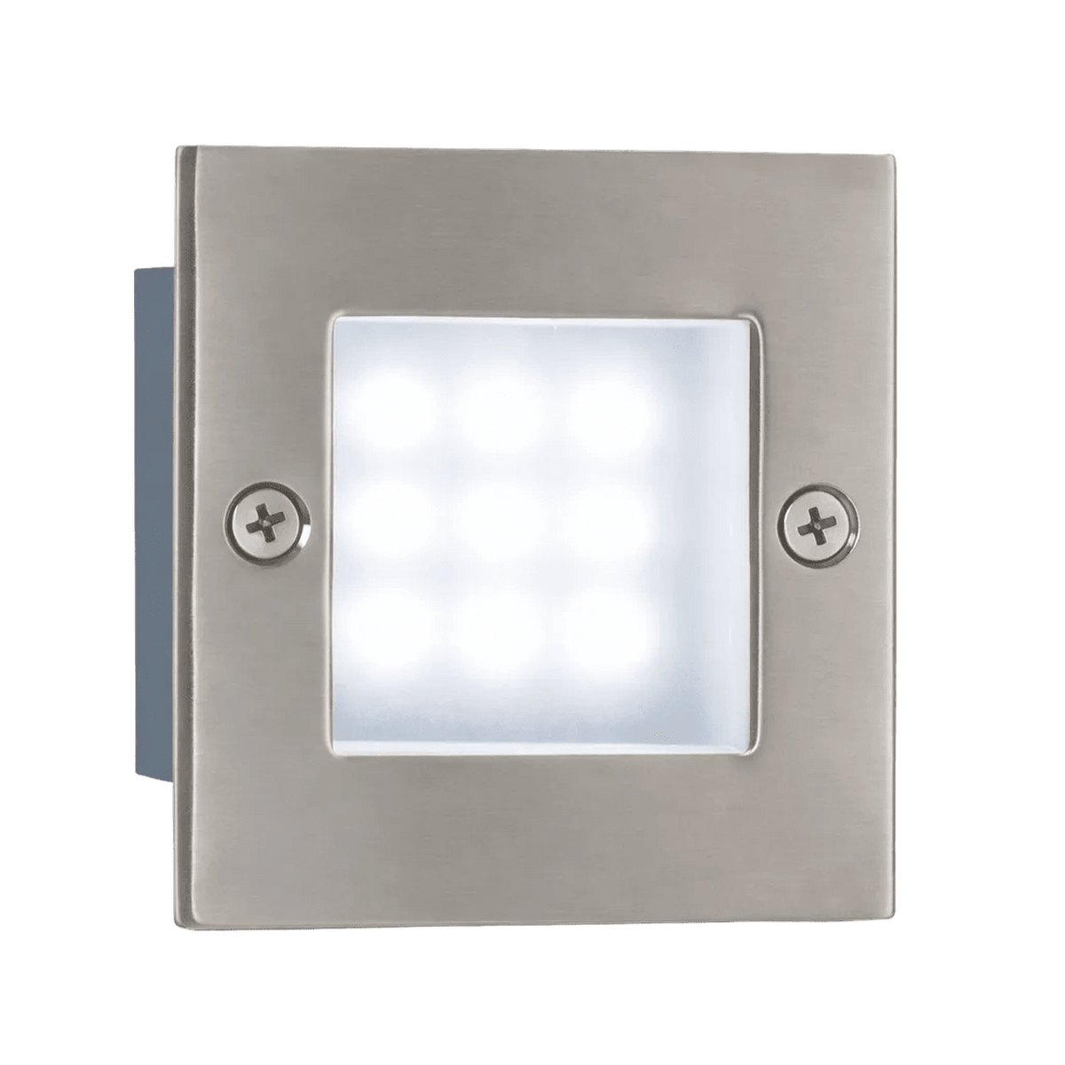 Stainless Steel Square LED Footlight — transparent background