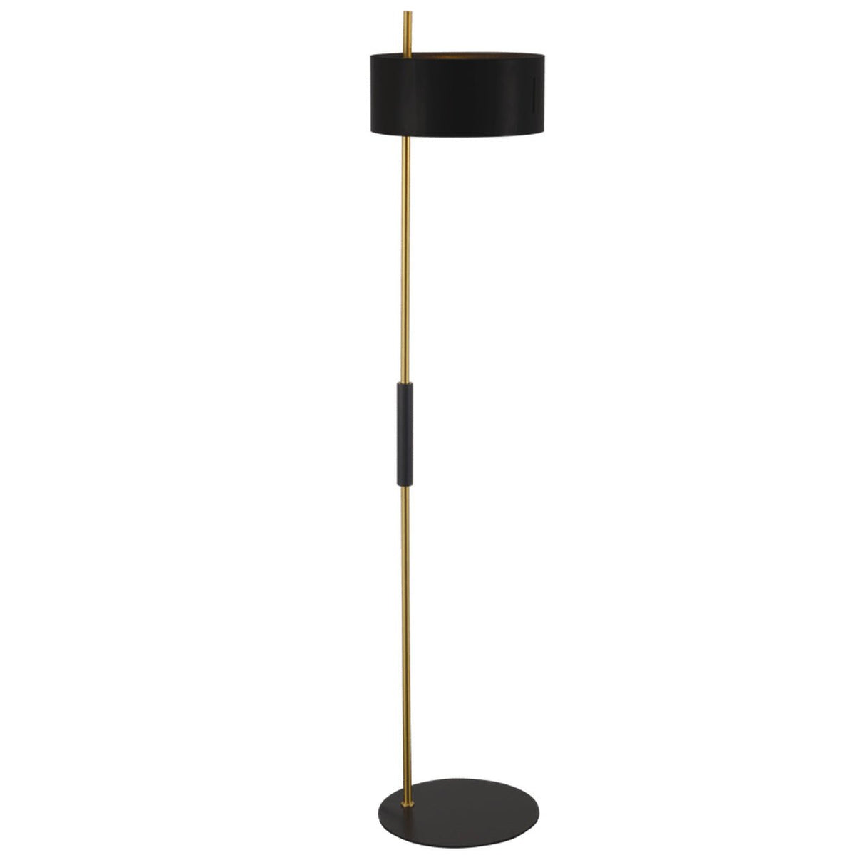Black & Gold Metal Standing Lamp — white background
