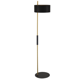 Black & Gold Metal Standing Lamp — white background