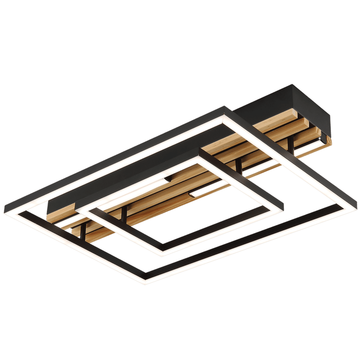 Modern LED Ceiling Fitting - Double Frame Design (CCT) — transparent background