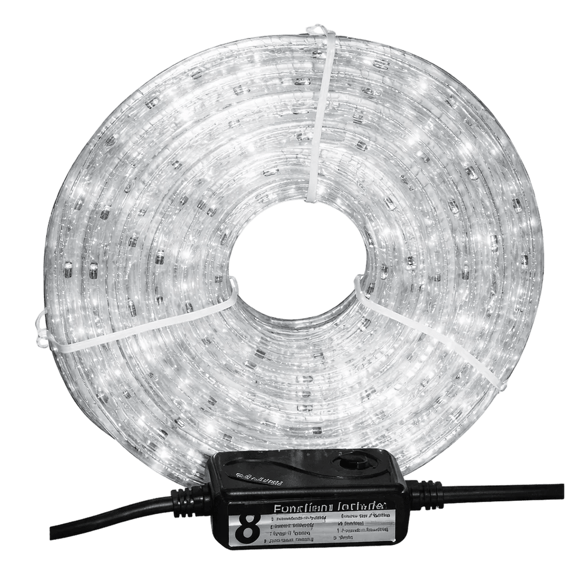 Daylight White LED Rope Light - IP44 10m — transparent background
