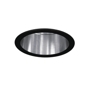 Black & Chrome Anti-Glare LED Downlight — transparent background