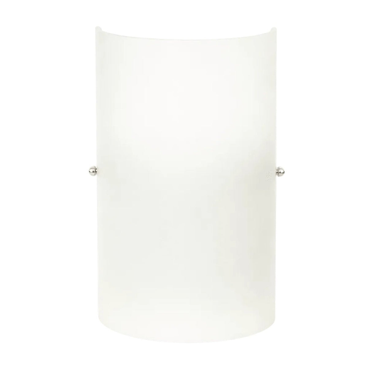 Curved Glass Wall Light - Chrome Clips — white background
