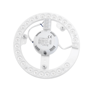 Cool white 12W LED ceiling fitting conversion board, circular white ring with central hub and wiring.