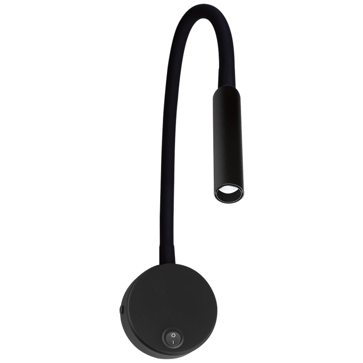 Black Flexible LED Reading Light — transparent background