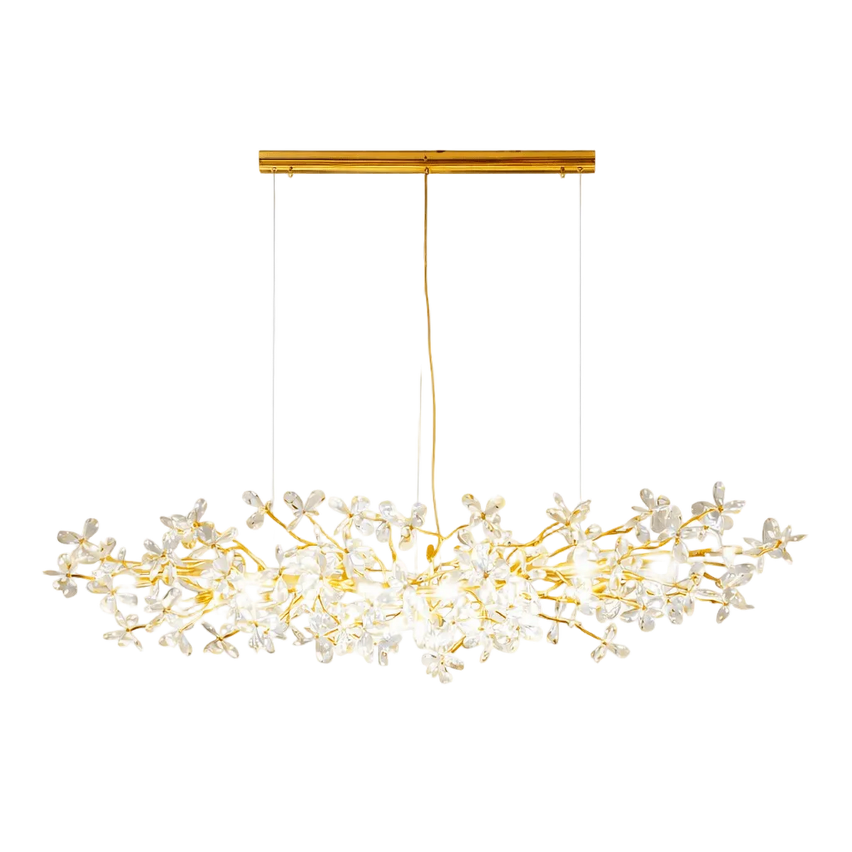 Firenze 2 Champagne Crystal Chandelier - 17 Light — transparent background