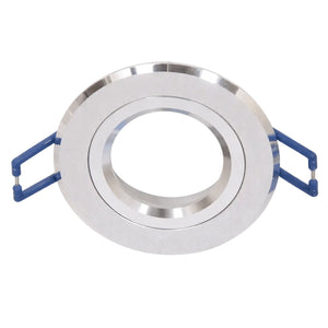 Brushed Aluminium Downlighter Recessed 12V/240V — white background