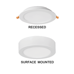 White LED Downlight 2-in-1 Design Polycarbonate — transparent background