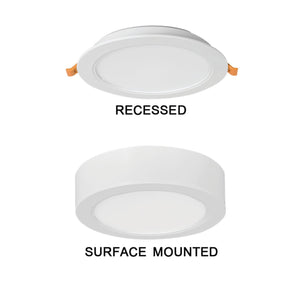 White LED Downlight 2-in-1 Design Polycarbonate — white background