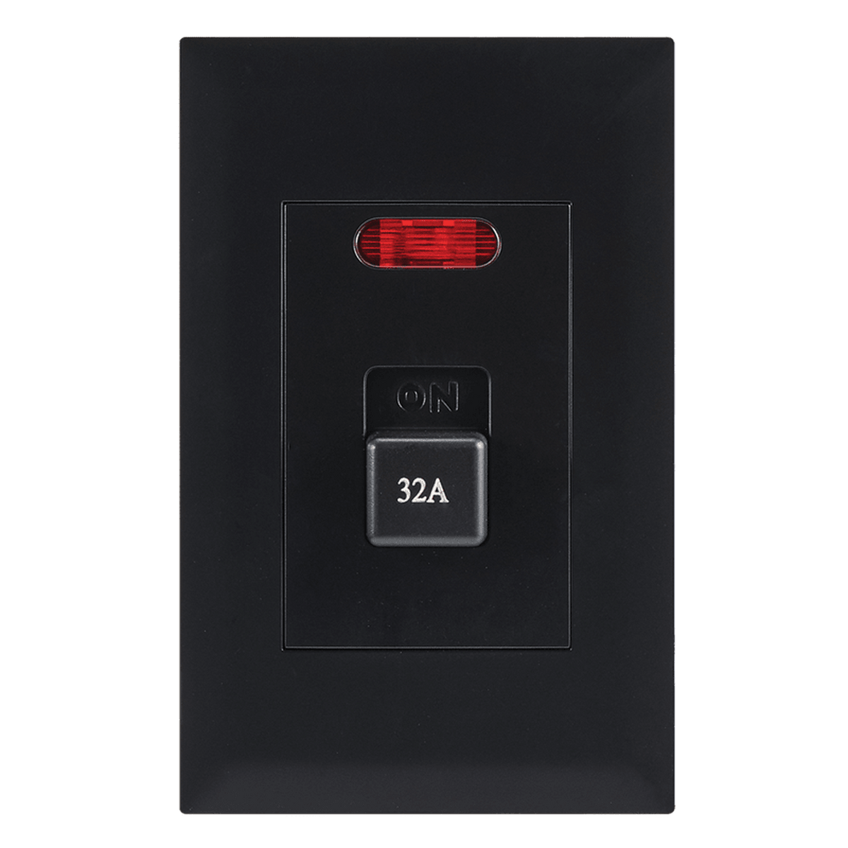 32A Double Pole Isolator - 4x2 (Black) — transparent background