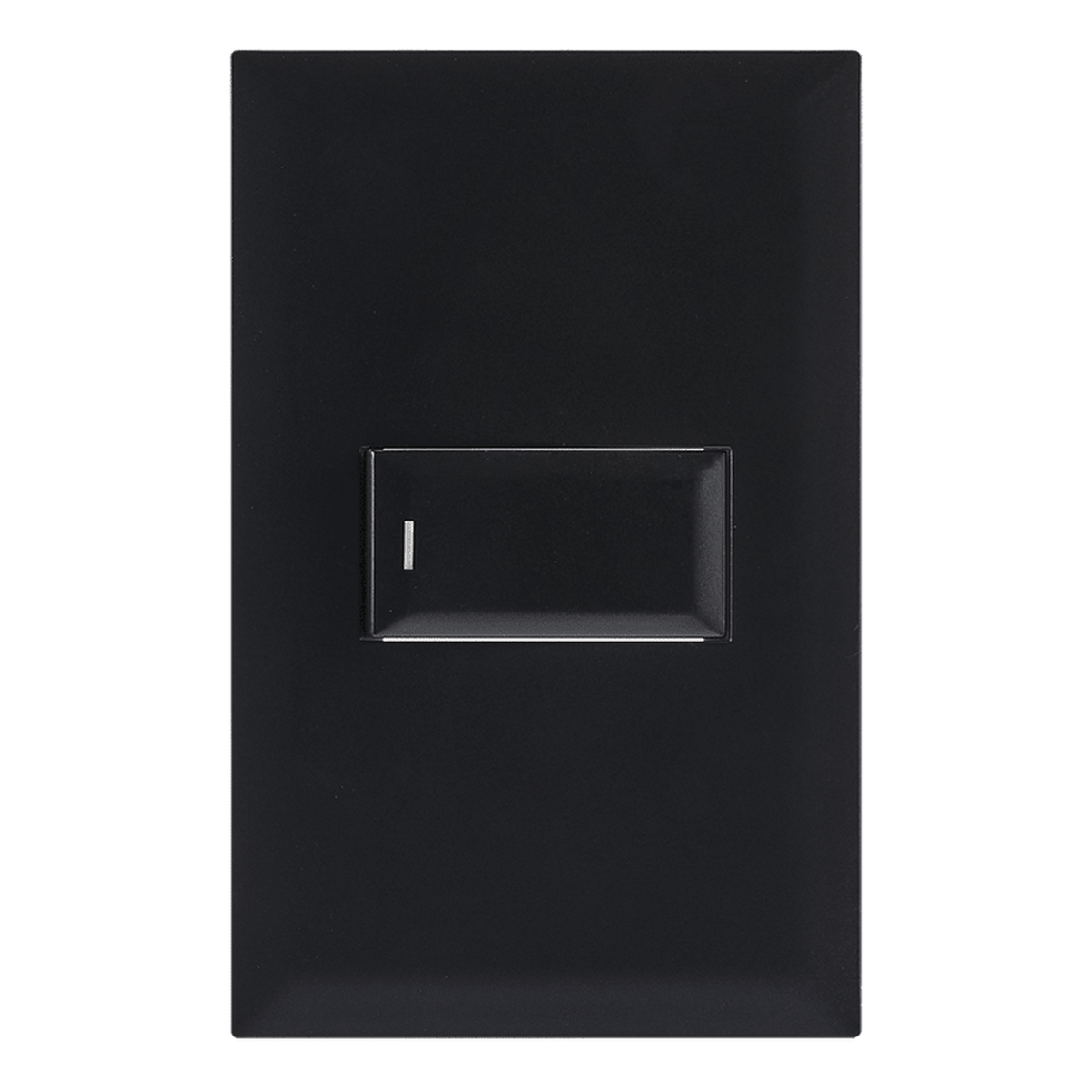 1 Lever 1 Way Switch - 4x2 (Black) — transparent background