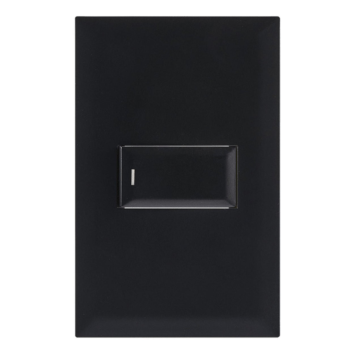 1 Lever 1 Way Switch - 4x2 (Black) — white background
