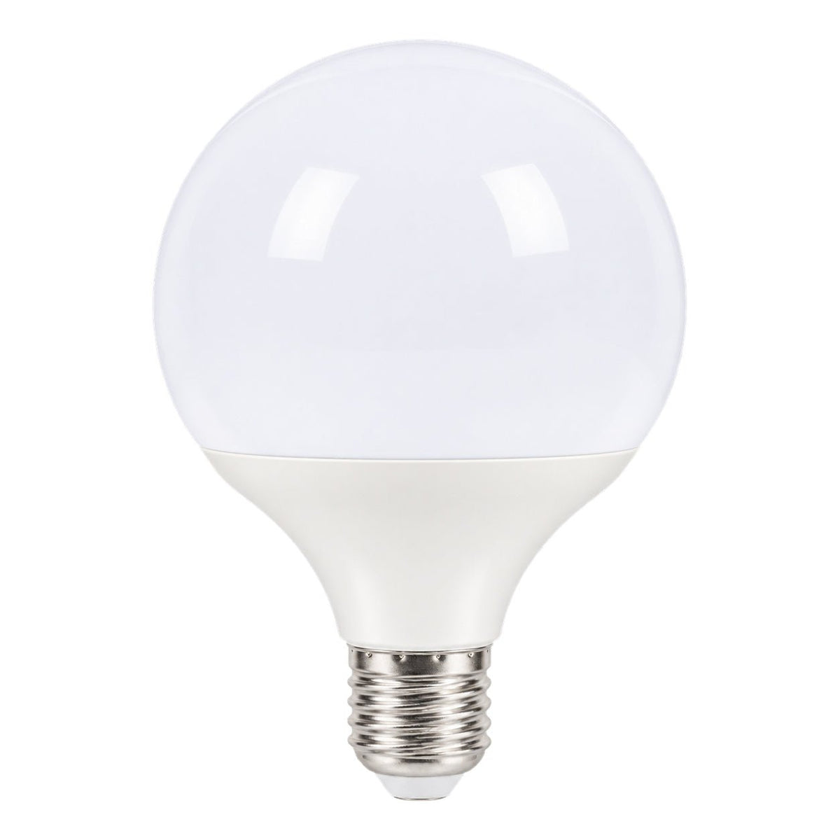 15W Dimmable Clear Globe LED Bulb – E27, 3000K Warm White - white background