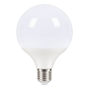 15W Dimmable Clear Globe LED Bulb – E27, 3000K Warm White - white background