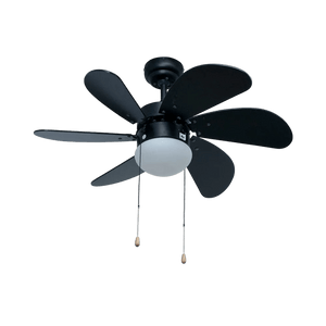 Turbo Swirl Black Ceiling Fan - 3-Speed Reversible — transparent background