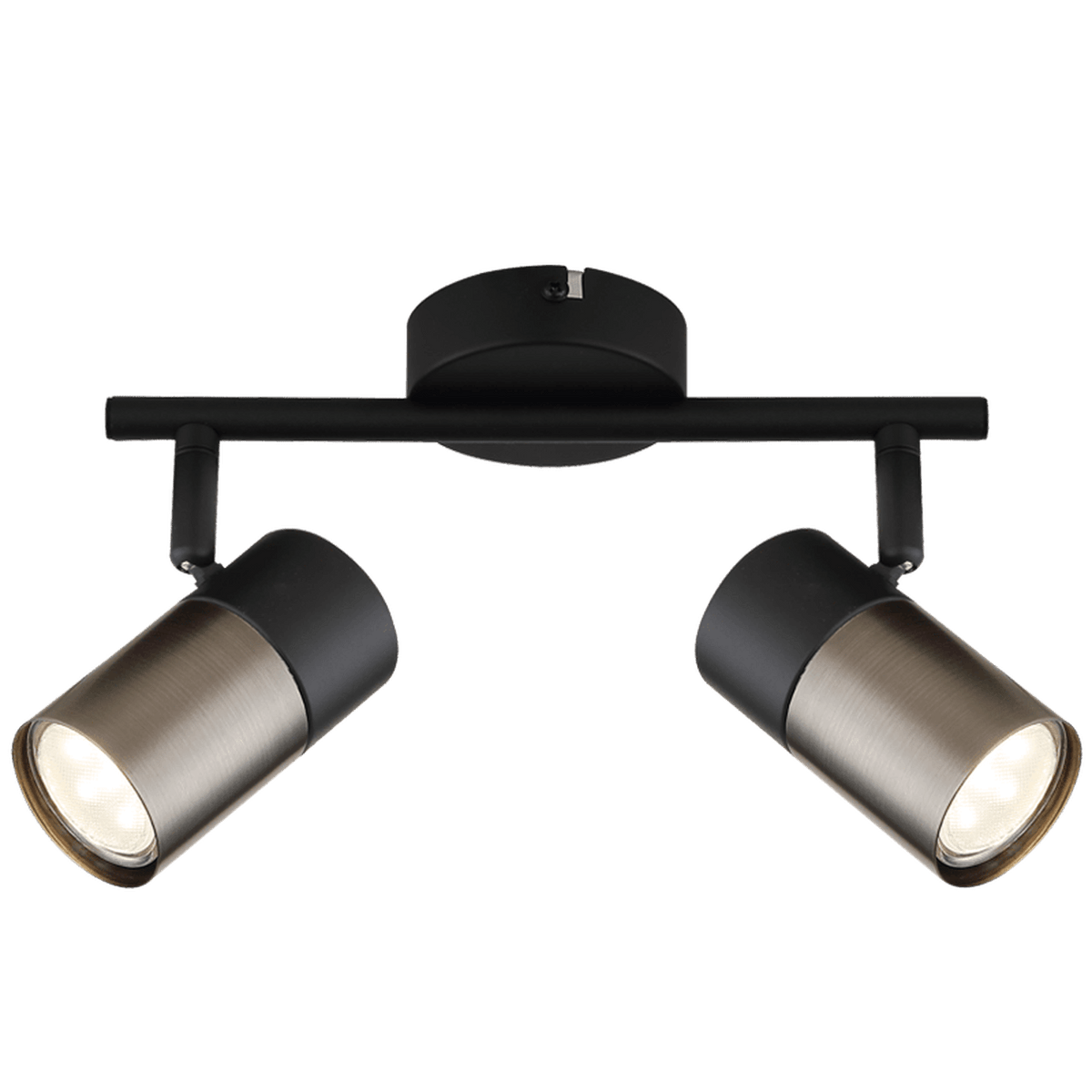 Black Metal Spotlight - 2 Light — transparent background