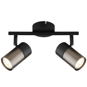 Black Metal Spotlight - 2 Light — transparent background