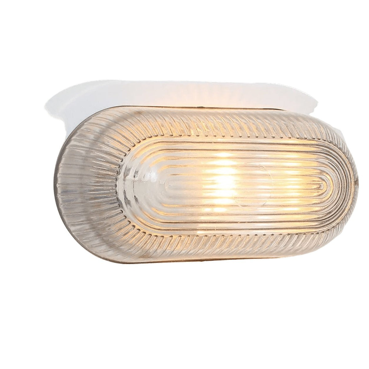 White Outdoor Wall Light - Clear Glass IP44 — white background