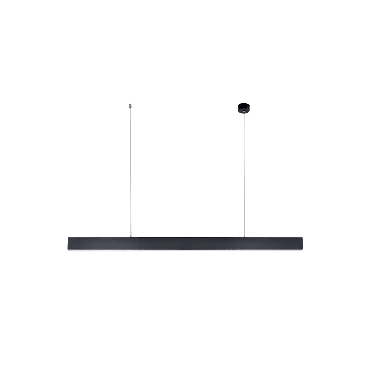 40W Surface / Hanging Linear Light – Black (3CCT, IP33) — transparent background