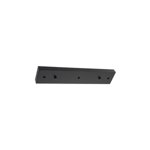 Rectangular Metal Ceiling Plate – Black — transparent background