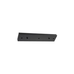 Rectangular Metal Ceiling Plate – Black — white background