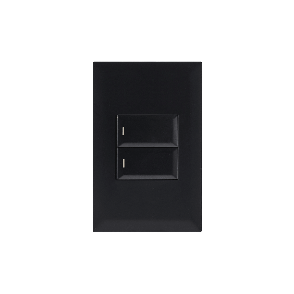 Black 2 Lever Switch 4x2 - 1 Way — transparent background
