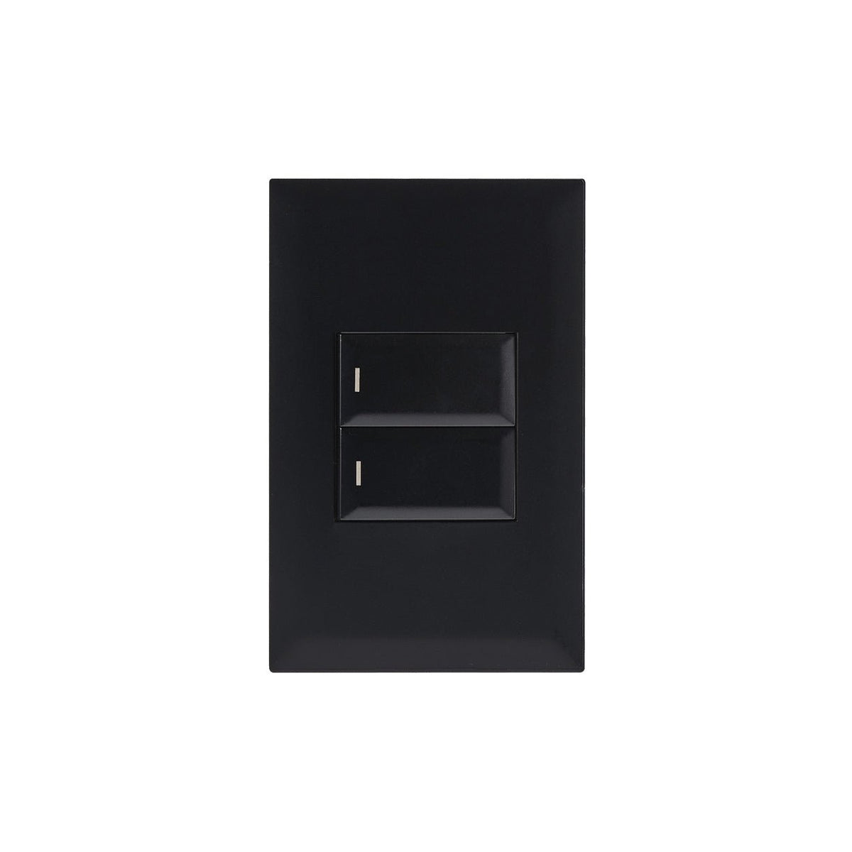 Black 2 Lever Switch 4x2 - 1 Way — white background