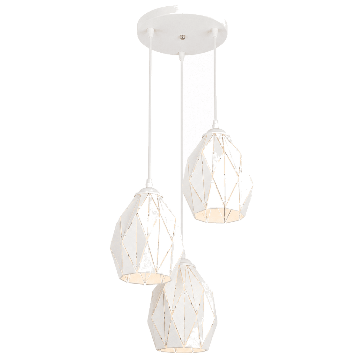 Sand White Pendant Light - 3 Light — transparent background