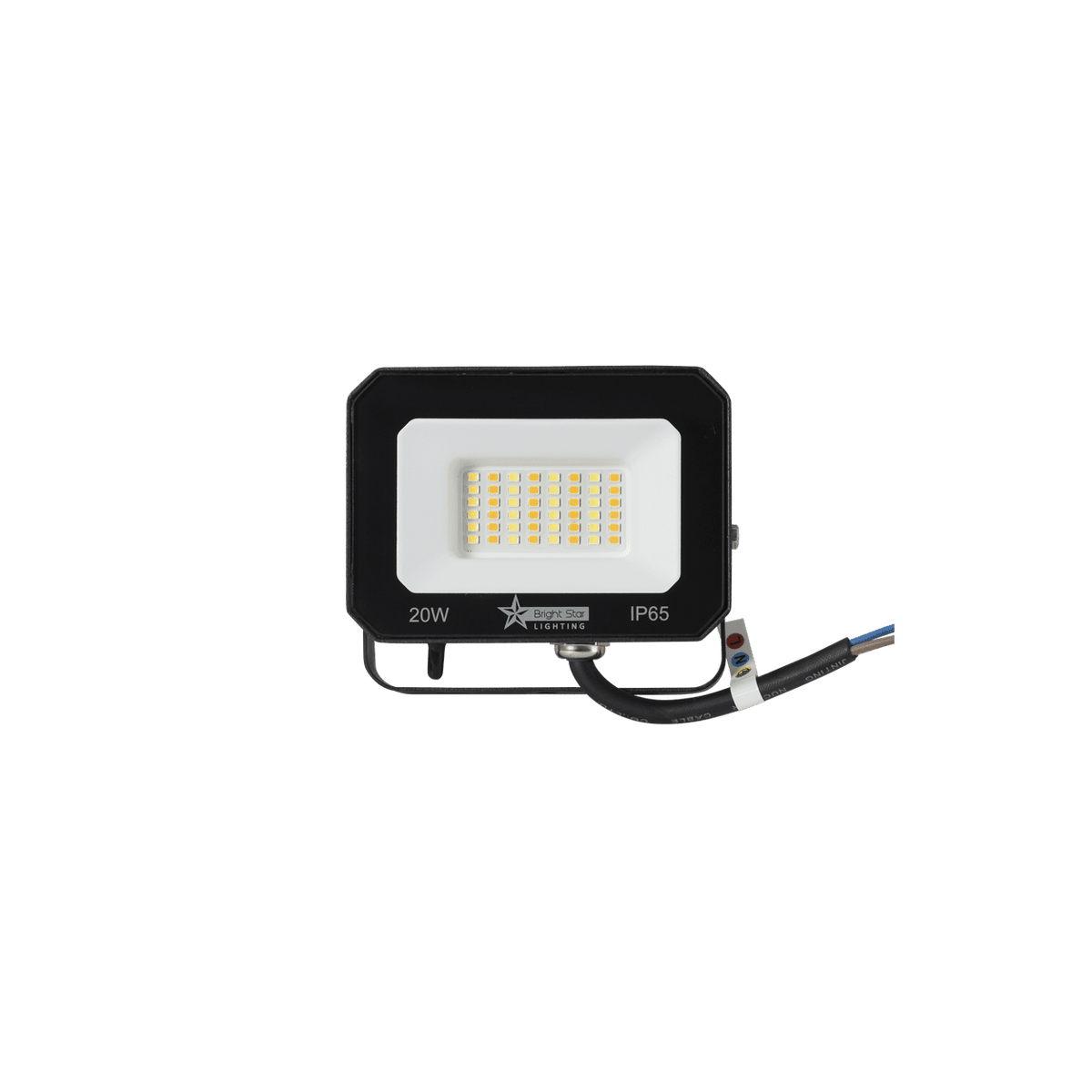 20W Black LED Floodlight CCT IP65 — transparent background