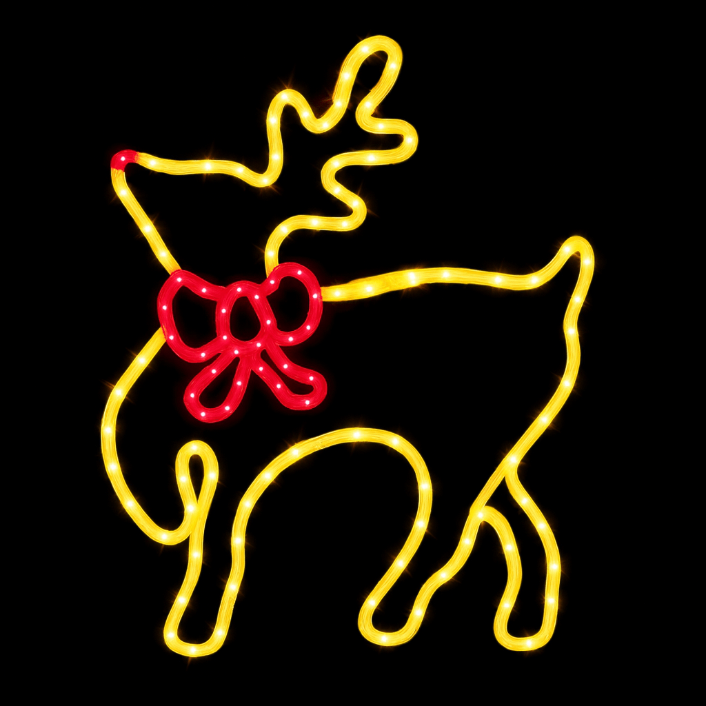 LED Christmas Lights - Bowtie Reindeer Motif