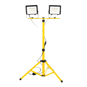 2 x 30W 24V portable dual-head LED flood light on tripod - transparent background