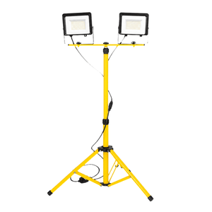 2 x 30W 24V portable dual-head LED flood light on tripod - white background
