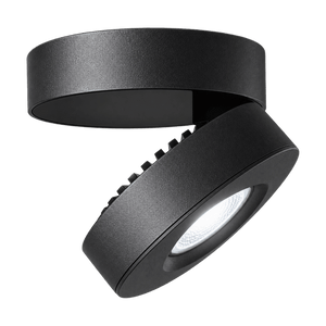 Black Giba Surface Mount Downlight 7W Daylight on transparent background
