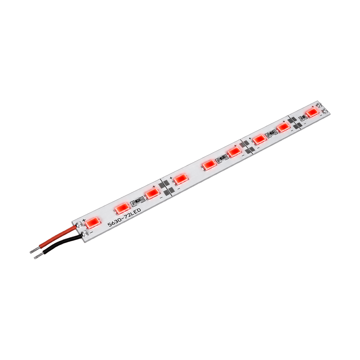 Rigid 5630 Red LED Strip Bar 12V on transparent background