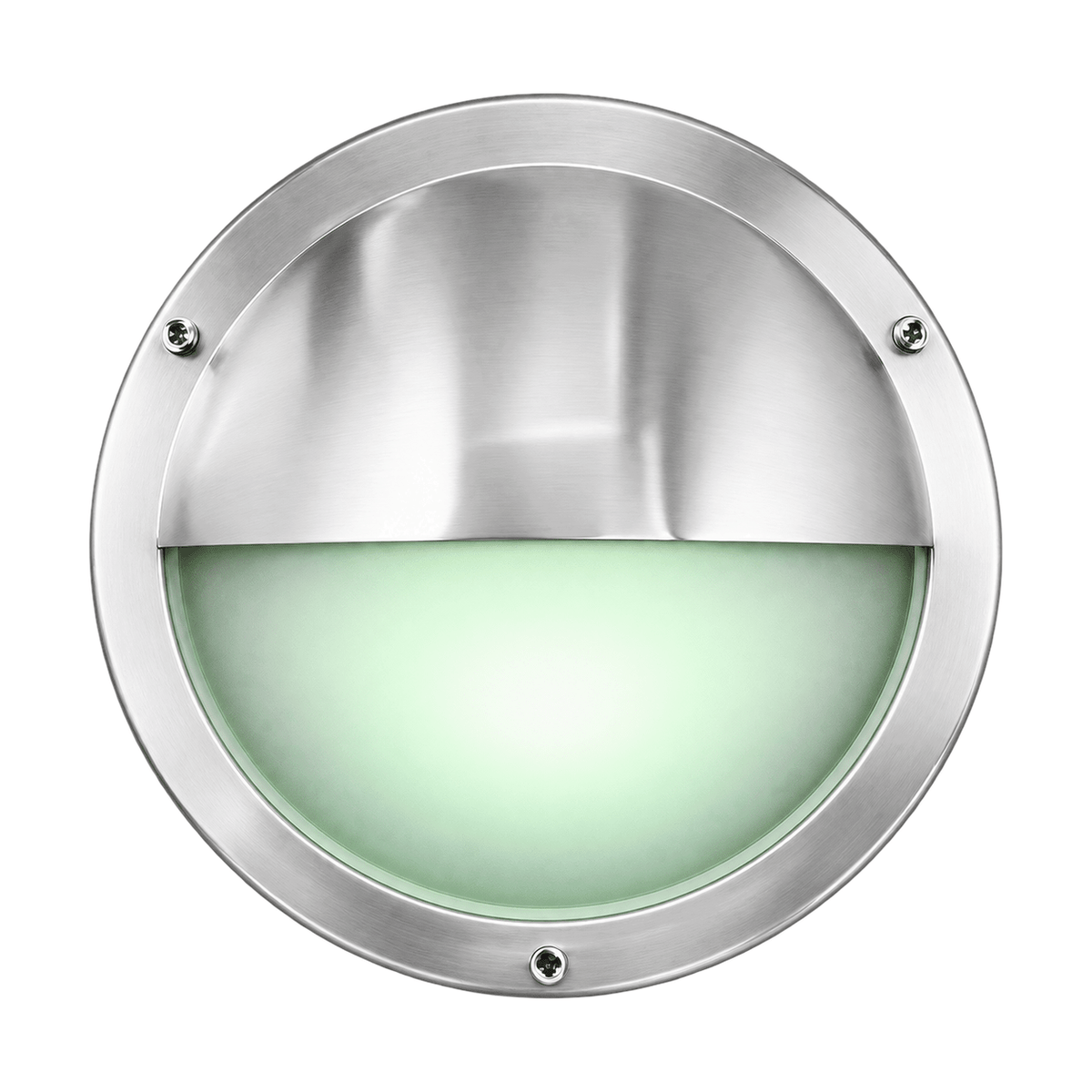 1.5W Stainless Steel Green LED Wall Marker Light on white background