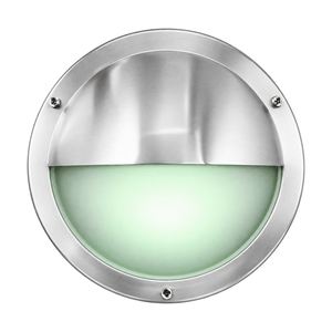1.5W Stainless Steel Green LED Wall Marker Light on white background