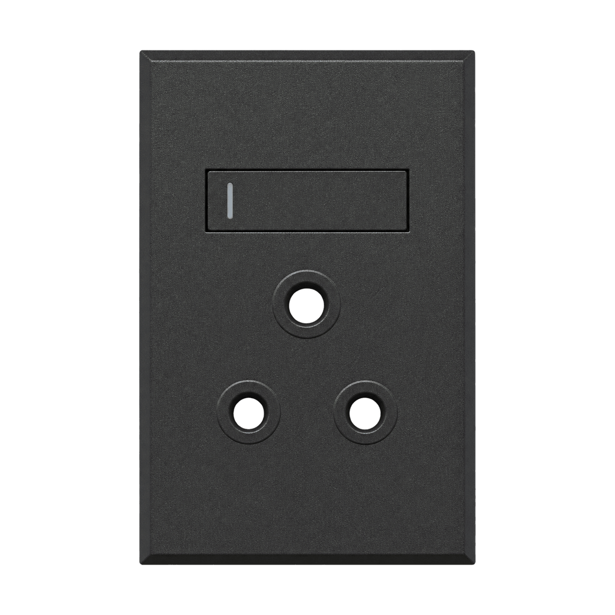 Veti 3 Graphite Single 4x2 RSA Socket on transparent background