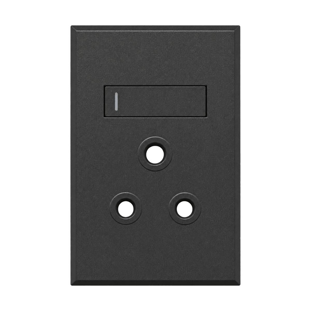 Veti 3 Graphite Single 4x2 RSA Socket on white background