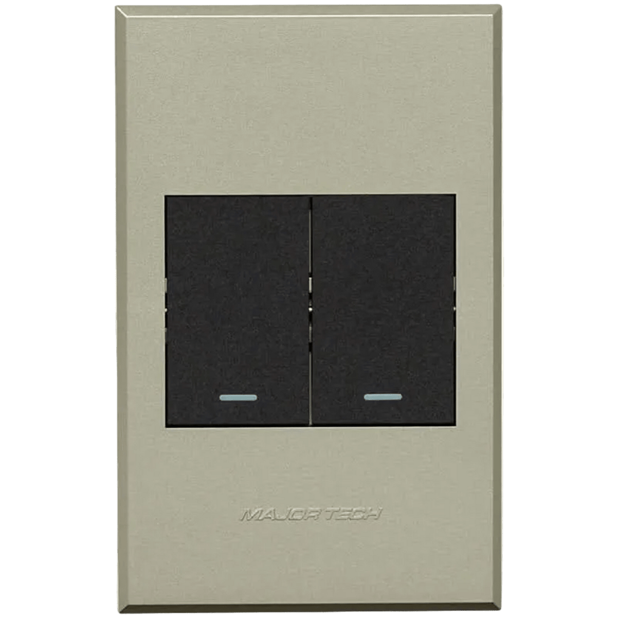 Veti 3 graphite/titanium two-lever switch - transparent background
