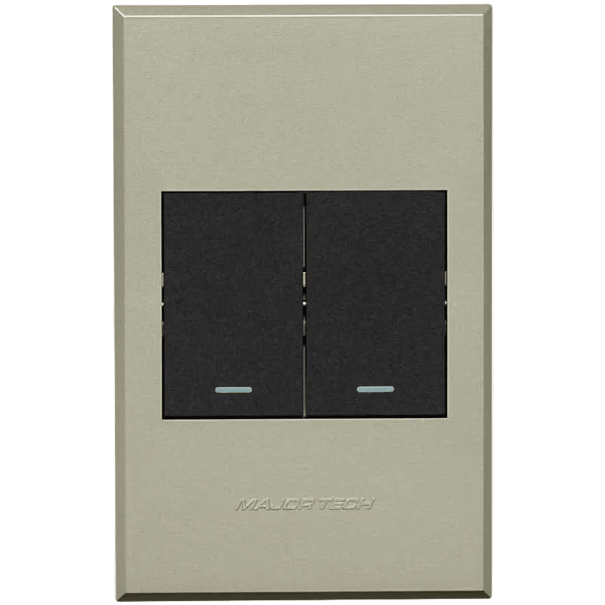 Veti 3 graphite/titanium two-lever switch - white background