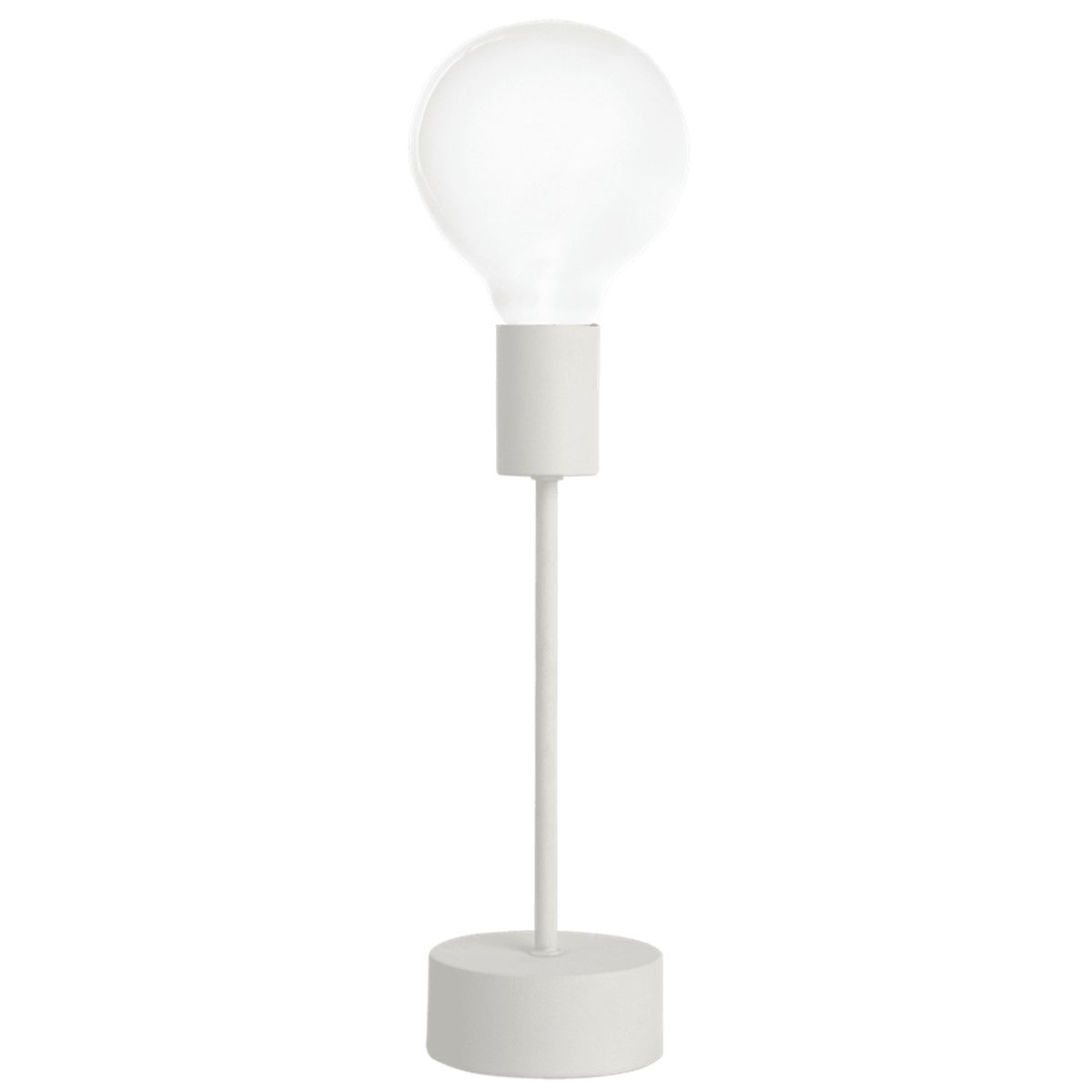 Bishop sand white table lamp with bulb - white background