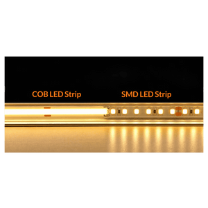 24V IP65 COB LED strip comparison - transparent background