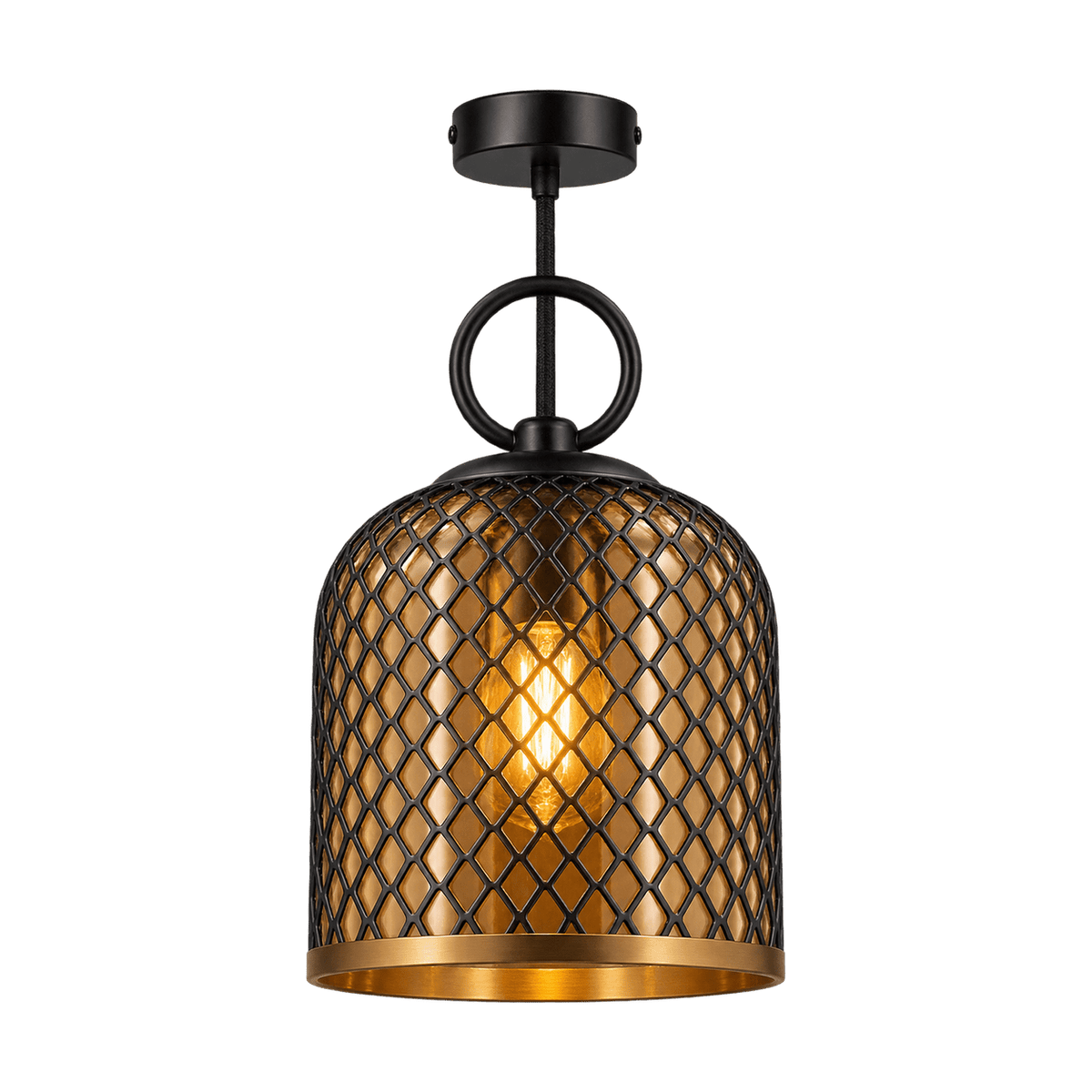 Chestnut Glass Pendant - Amber — transparent background