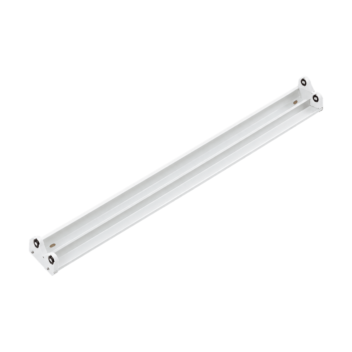 Double Open Channel LED T8 Tube Fittings - 1200mm — transparent background