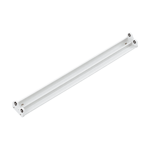 Double Open Channel LED T8 Tube Fittings - 1200mm — white background