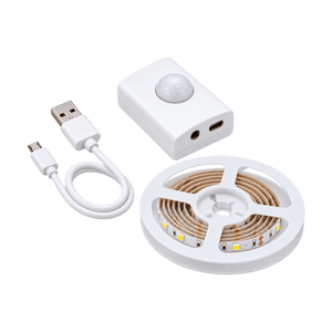 Rechargeable Motion Sensor LED Strip Light Kit - Cool White (4200K) — transparent background