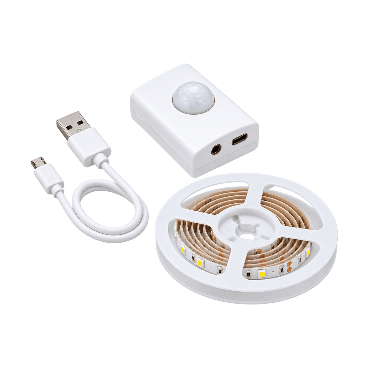 Rechargeable Motion Sensor LED Strip Light Kit - Cool White (4200K) — white background